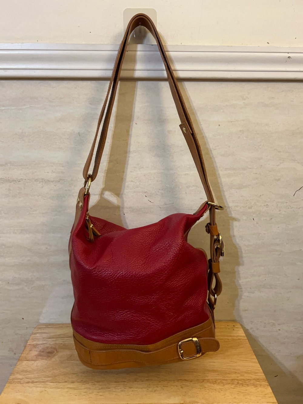 Valentina Genuine Italian Leather Convertible Bucket Tote/Hobo